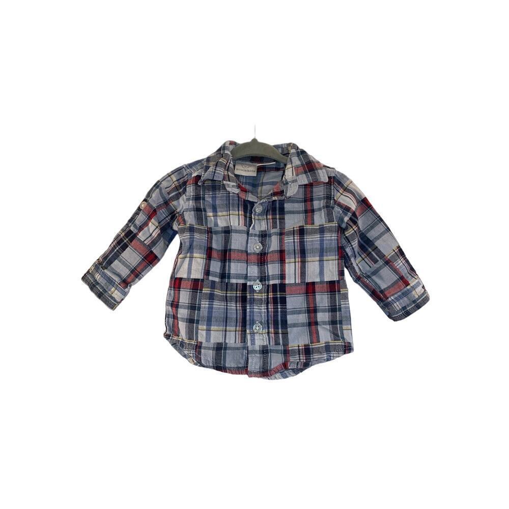 KOALA KIDS Boy’s Patchwork Casual Shirt / Size: 0-3 Months